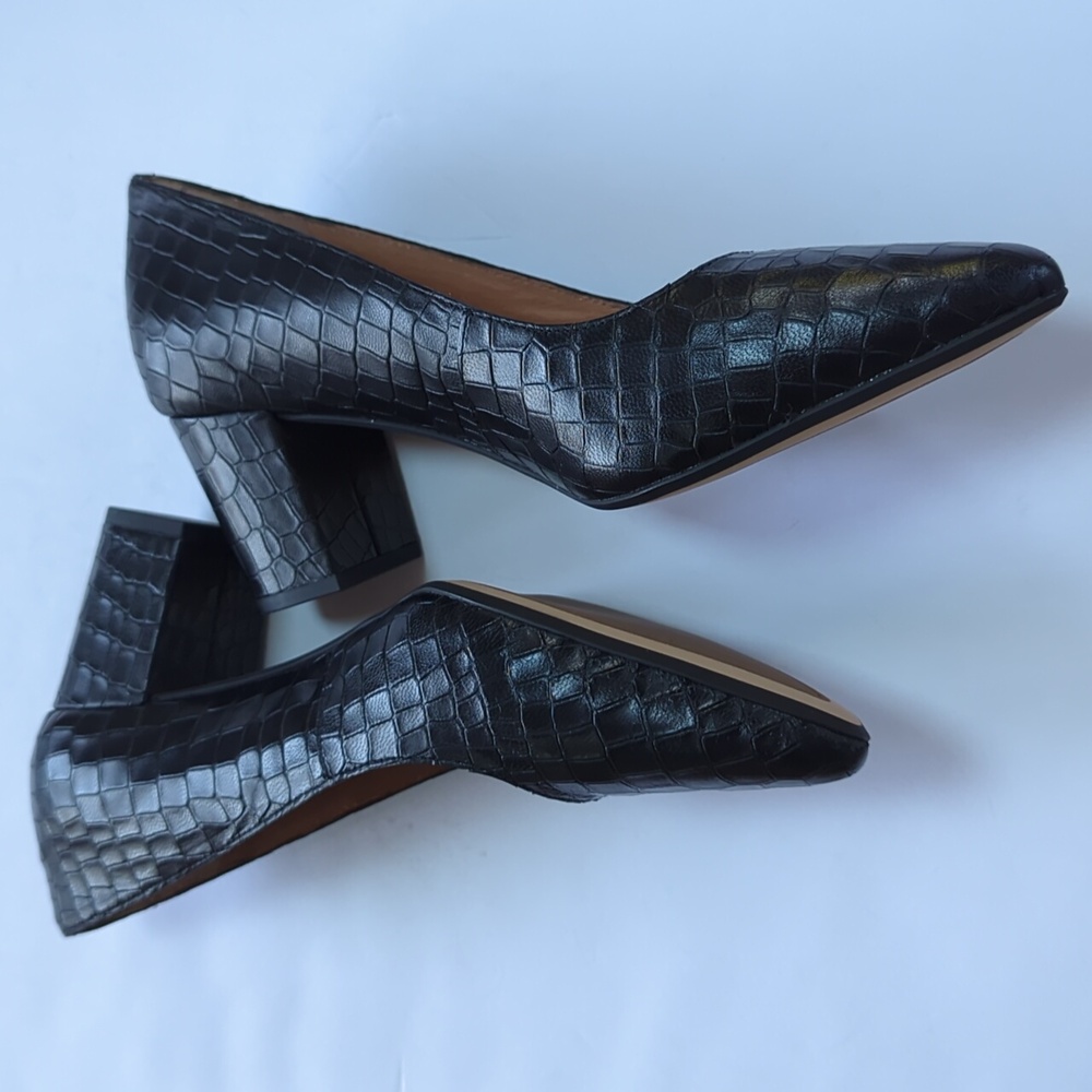 Corso Como, Black Snake Pattern Embossed Block He… - image 4